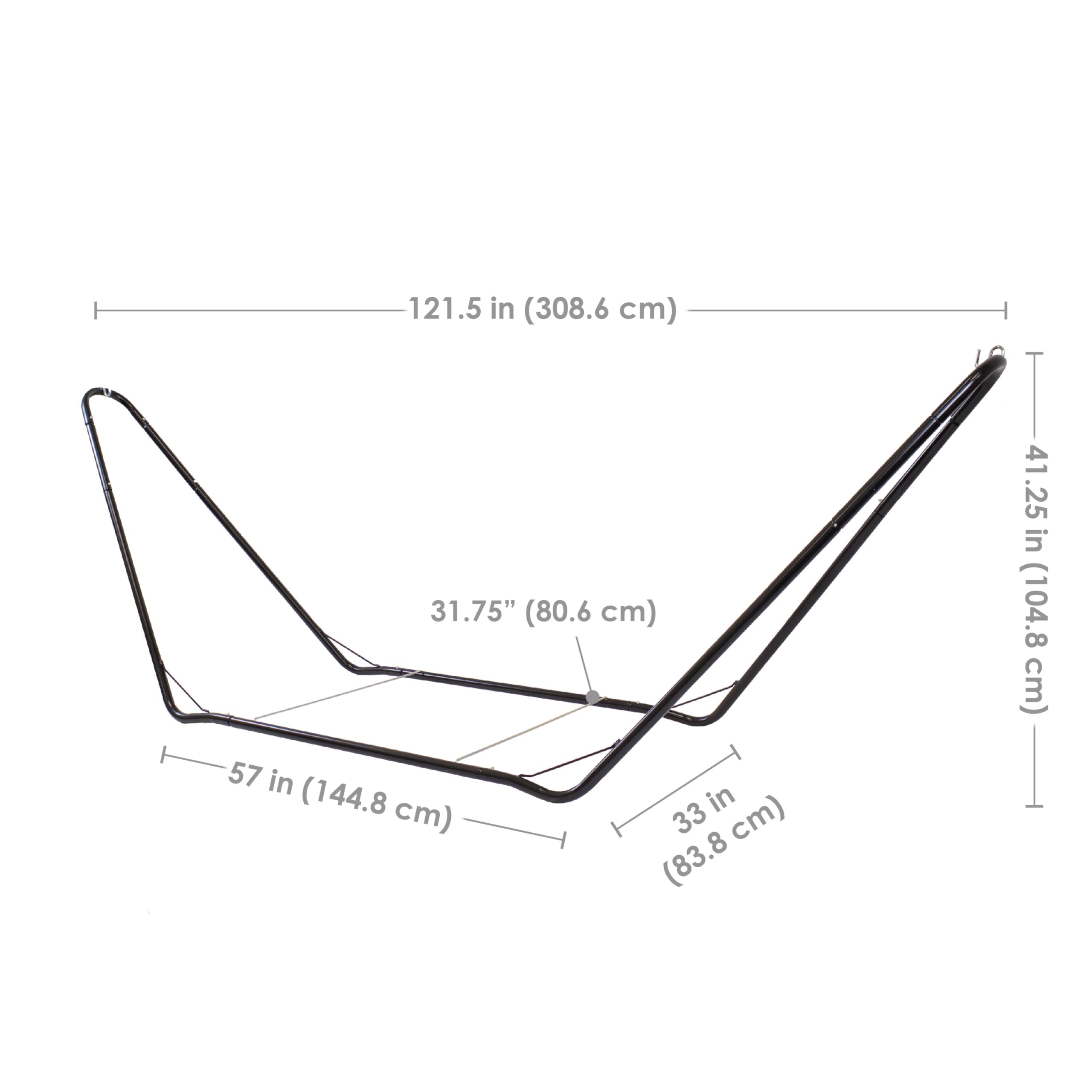 Sunnydaze Decor assembled with hammock demonstrating comfortable recline and support