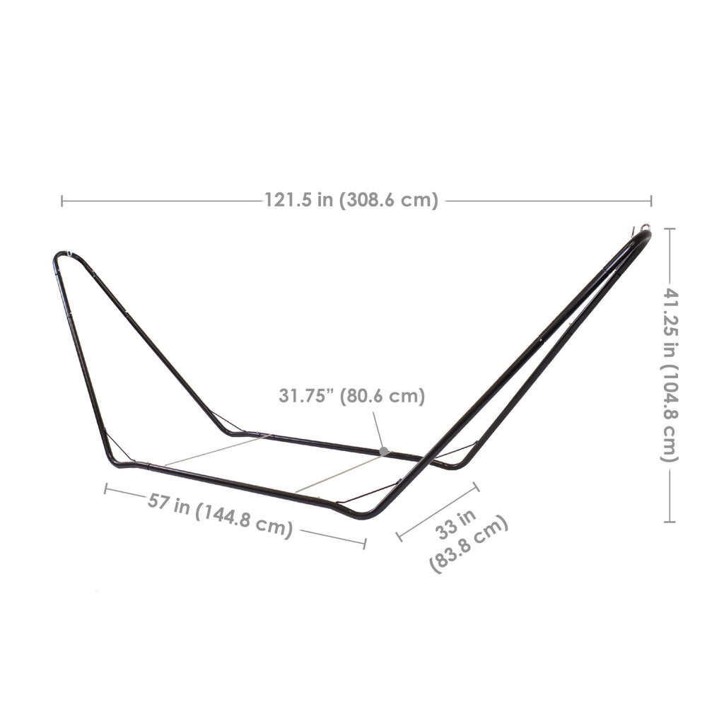 Sunnydaze Decor assembled with hammock demonstrating comfortable recline and support