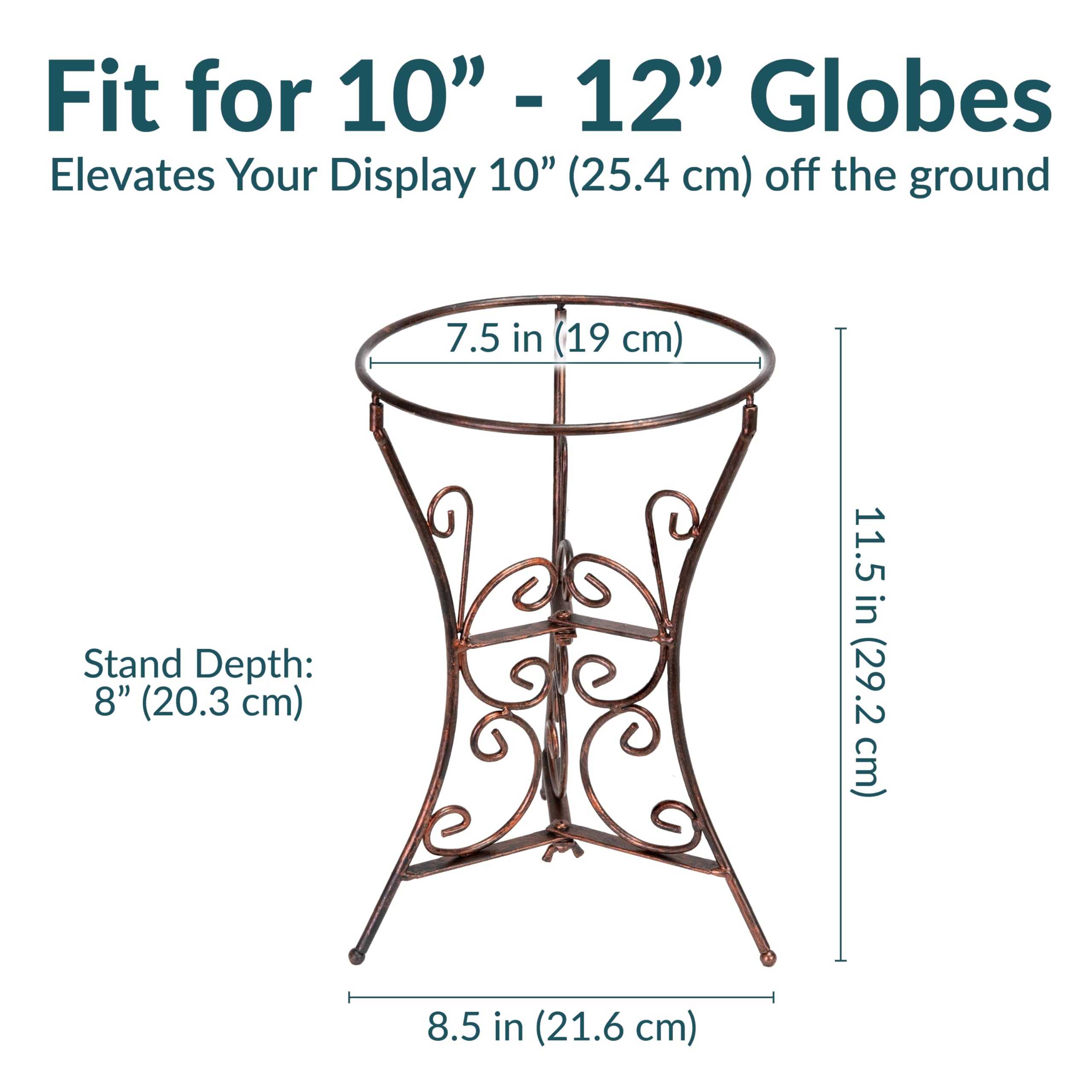 Sunnydaze stand side profile illustrating compact footprint and easy placement