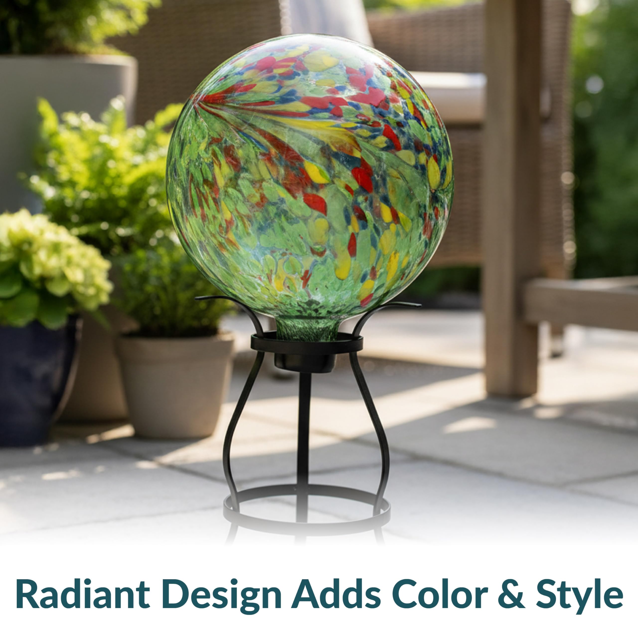 Sunnydaze stem base with rubber cap detail protecting the globe rim