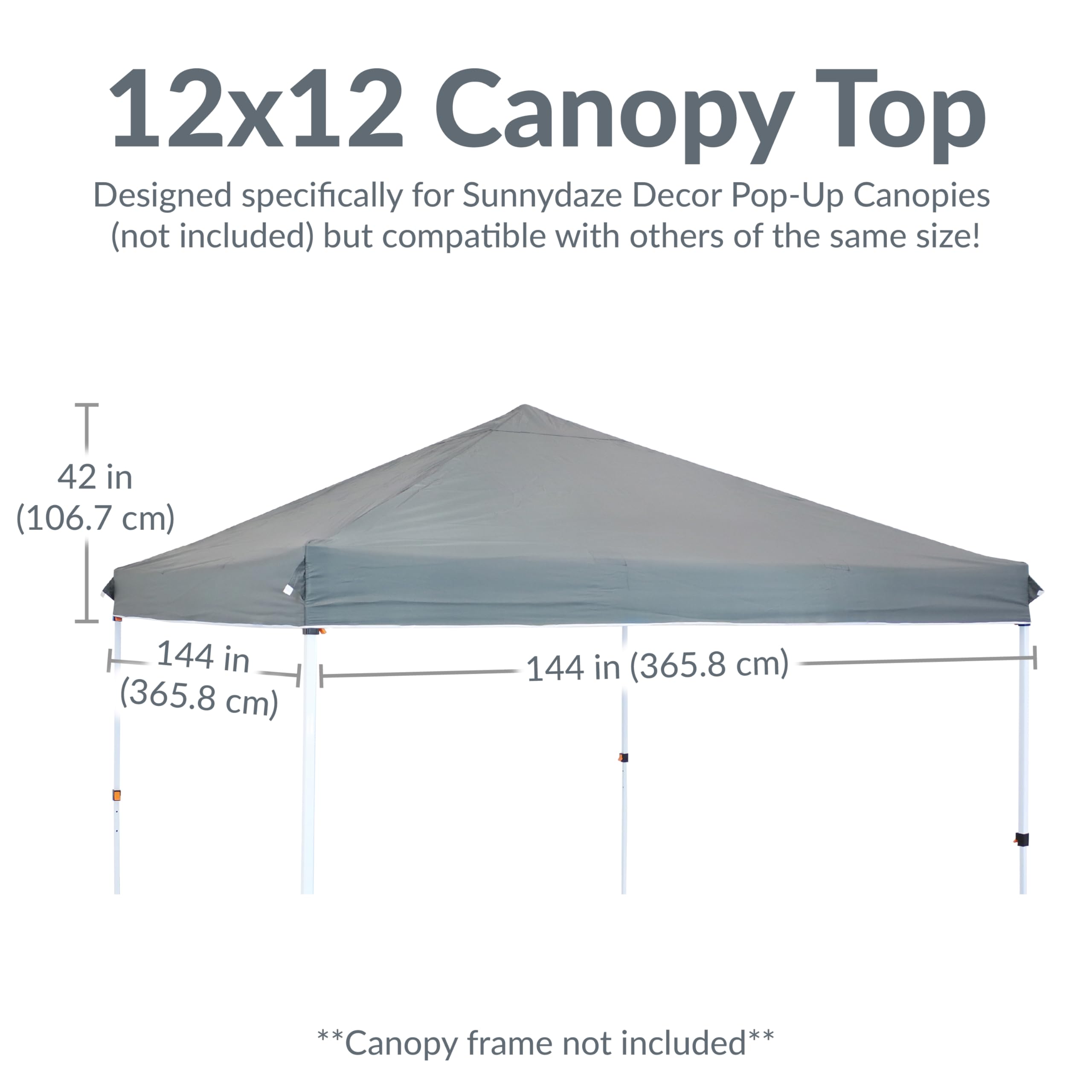 Sunnydaze folded replacement top illustrating compact portable storage benefit