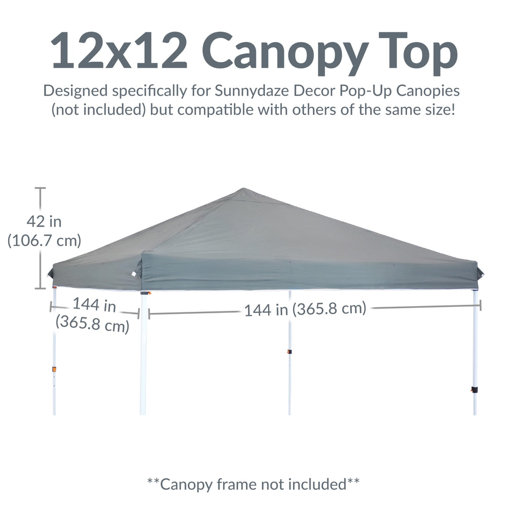 Sunnydaze folded replacement top illustrating compact portable storage benefit