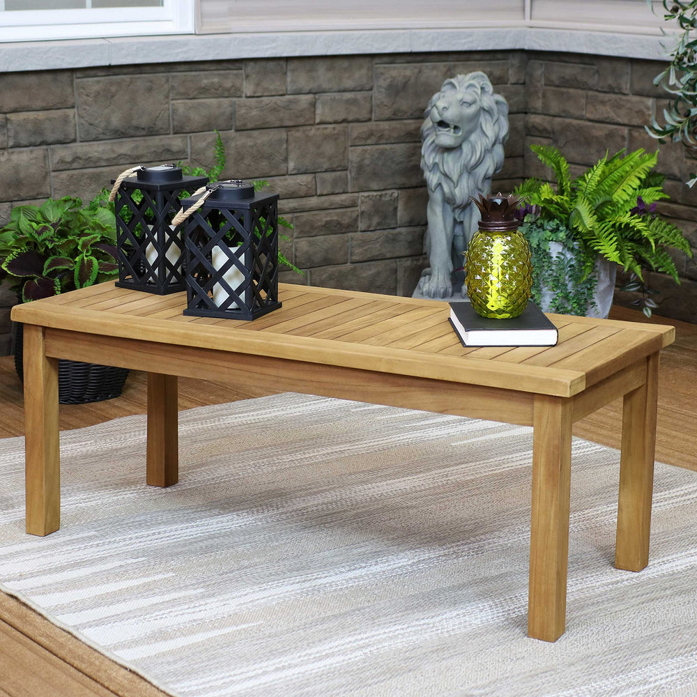 Sunnydaze Decor table supporting planters and trays illustrating 200 lb capacity