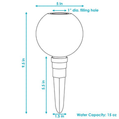 Sunnydaze terracotta stake detail showing porous ceramic for steady water release benefit