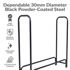 Sunnydaze tubular steel frame detail demonstrating sturdy construction