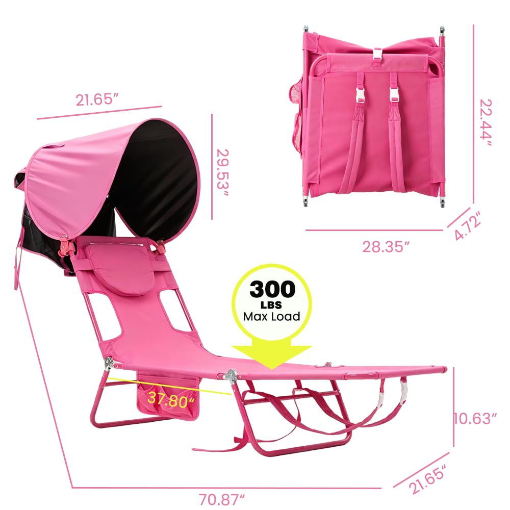 SUNNYFEEL padded backpack straps and folded size for easy transport benefit