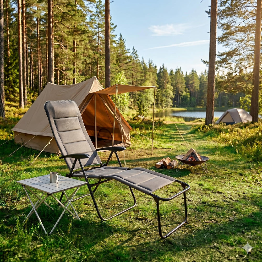 SUNNYFEEL beach campsite scene showing corrosion-resistant outdoor use