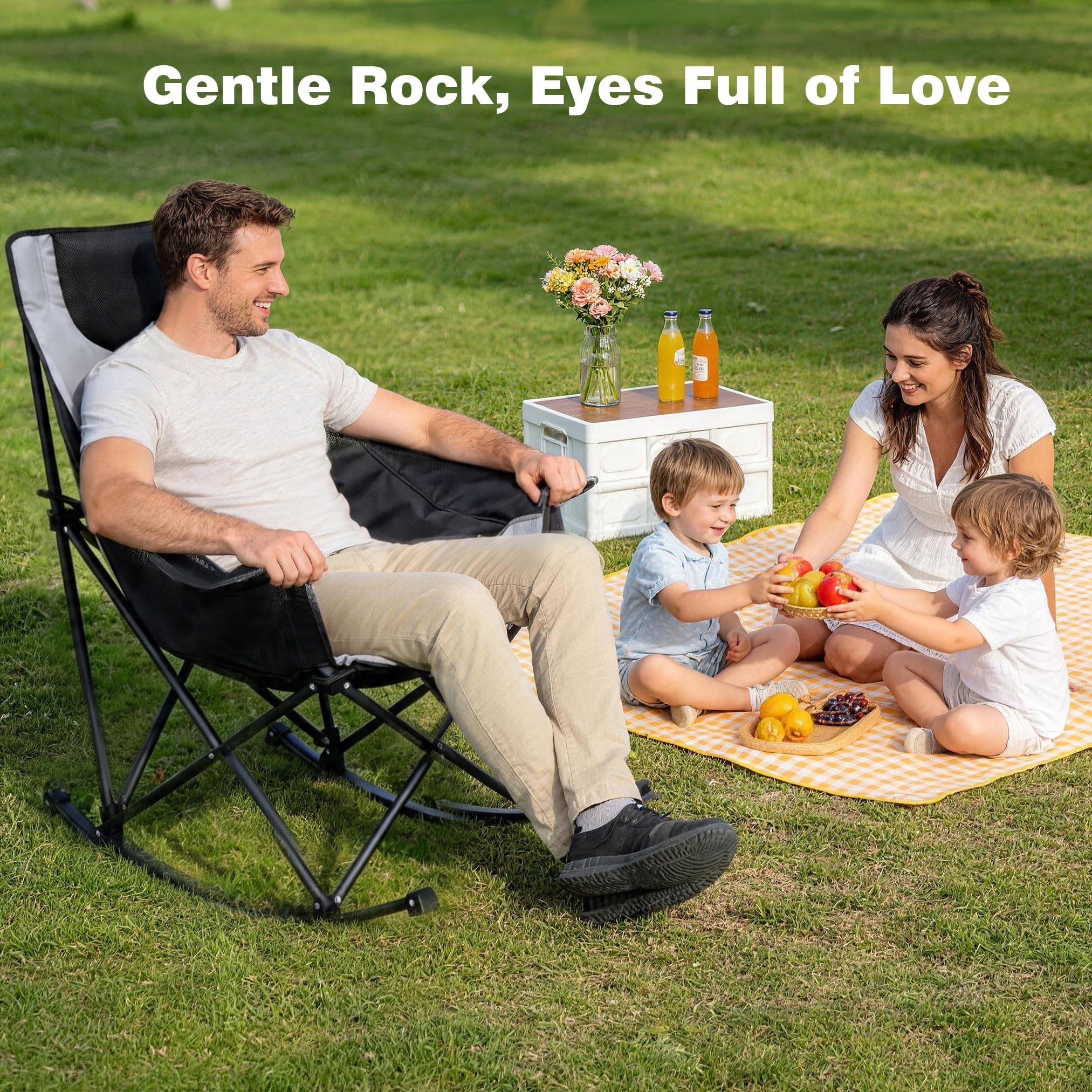 SUNNYFEEL folded chair in shoulder-strap carry bag for compact transport