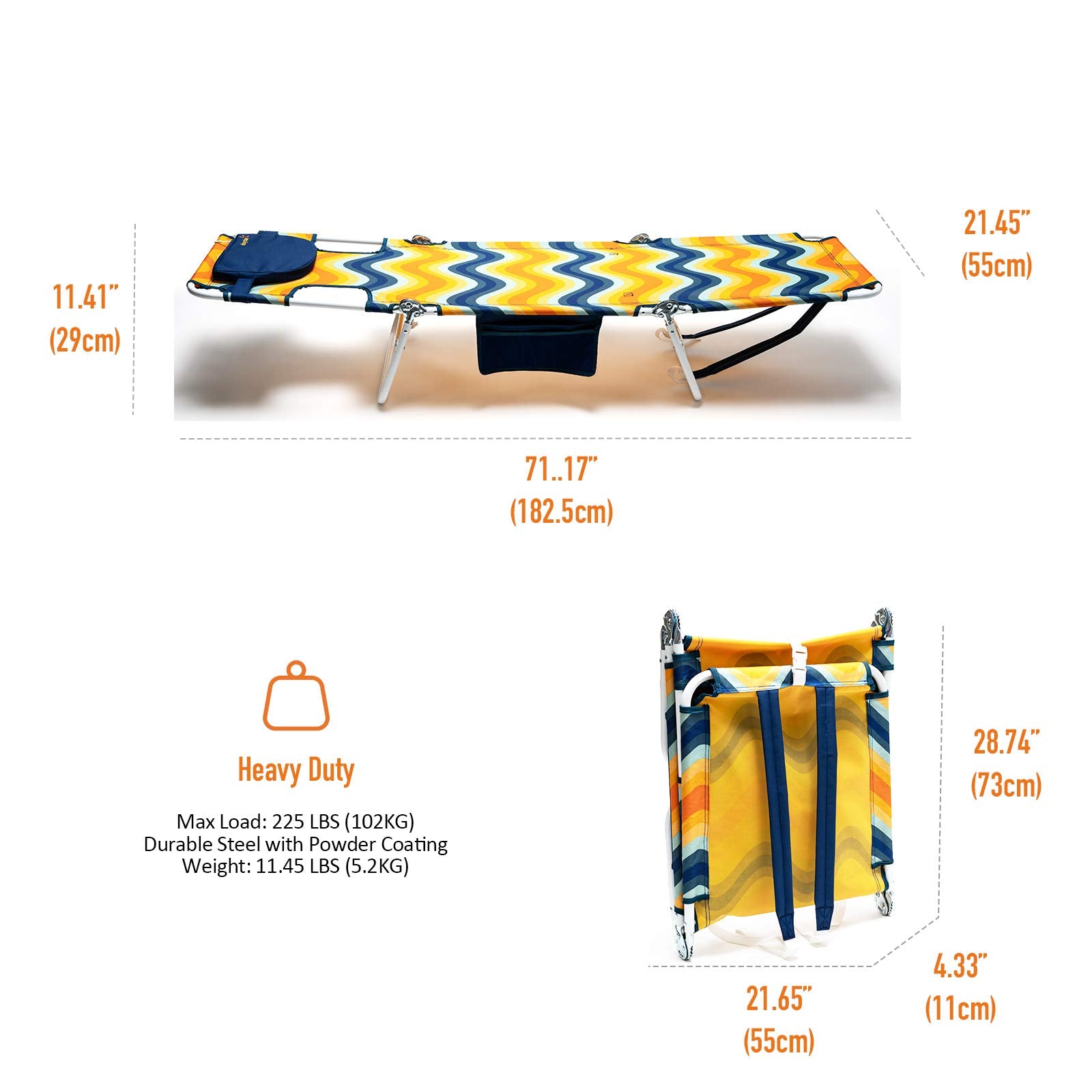 SUNNYFEEL steel frame and fabric joint showing heavy-duty construction