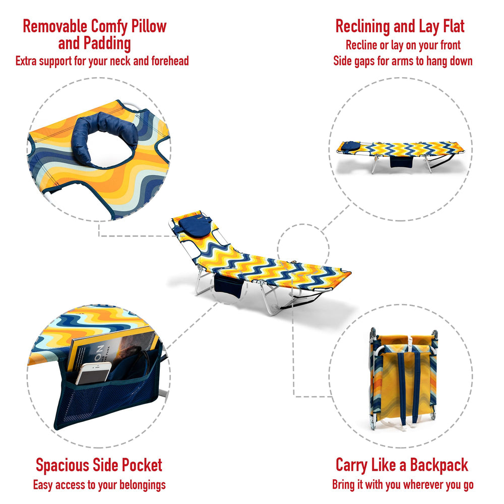 SUNNYFEEL lounger in use at beach illustrating comfortable lounging