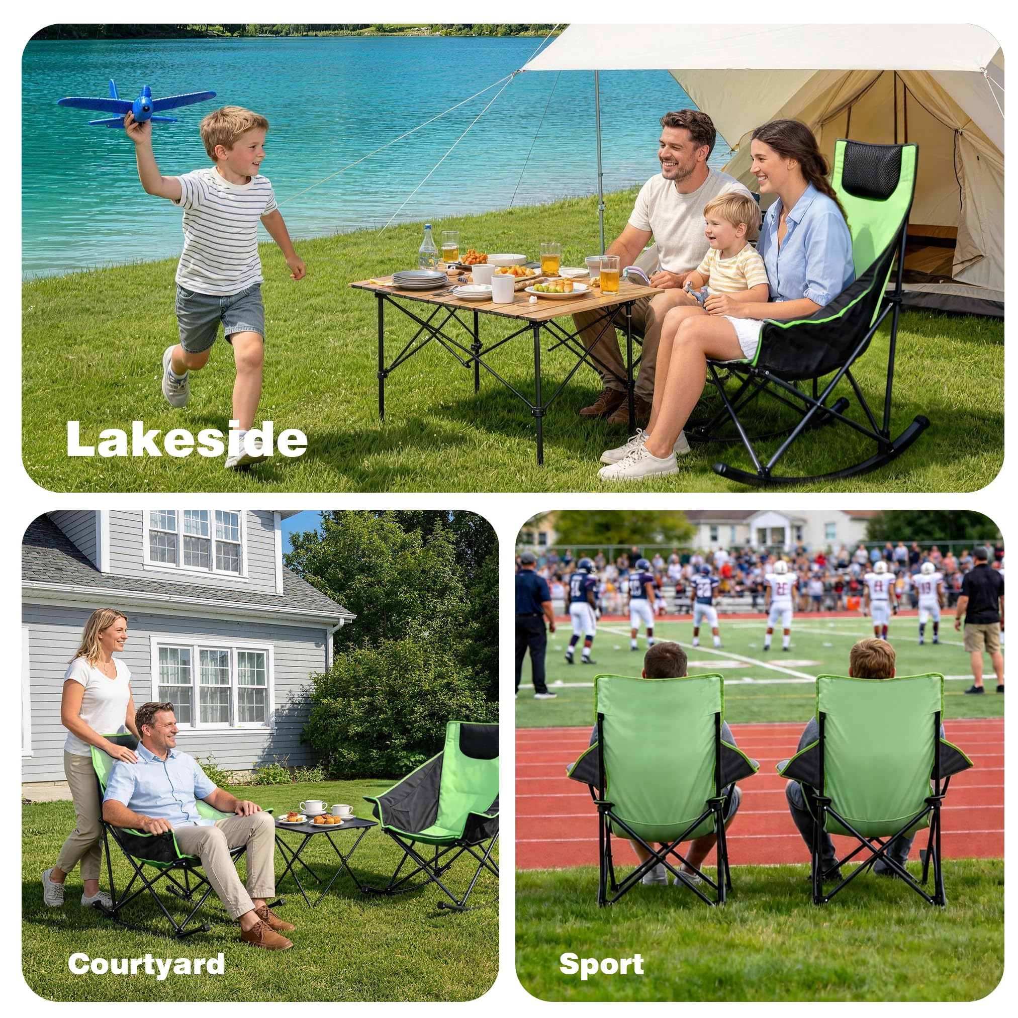SUNNYFEEL chairs in backyard setting highlighting social outdoor use
