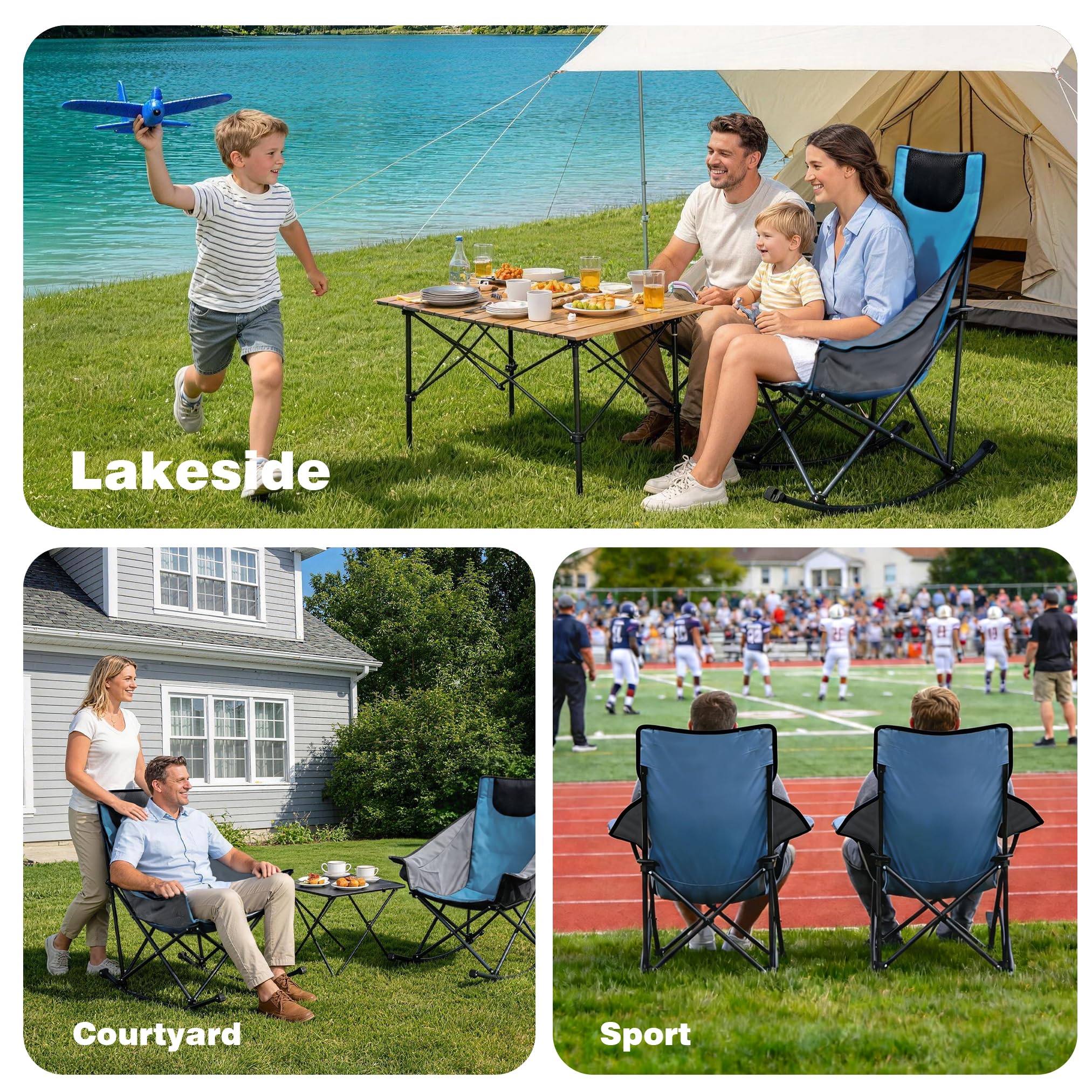 SUNNYFEEL chair set up at campsite offering relaxing outdoor seating