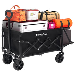 SUNNYFEEL front view of wagon showing roomy cargo and durable build benefit portability