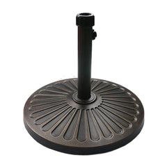 Sunnyglade front view of antiqued round base showing elegant finish and curb appeal