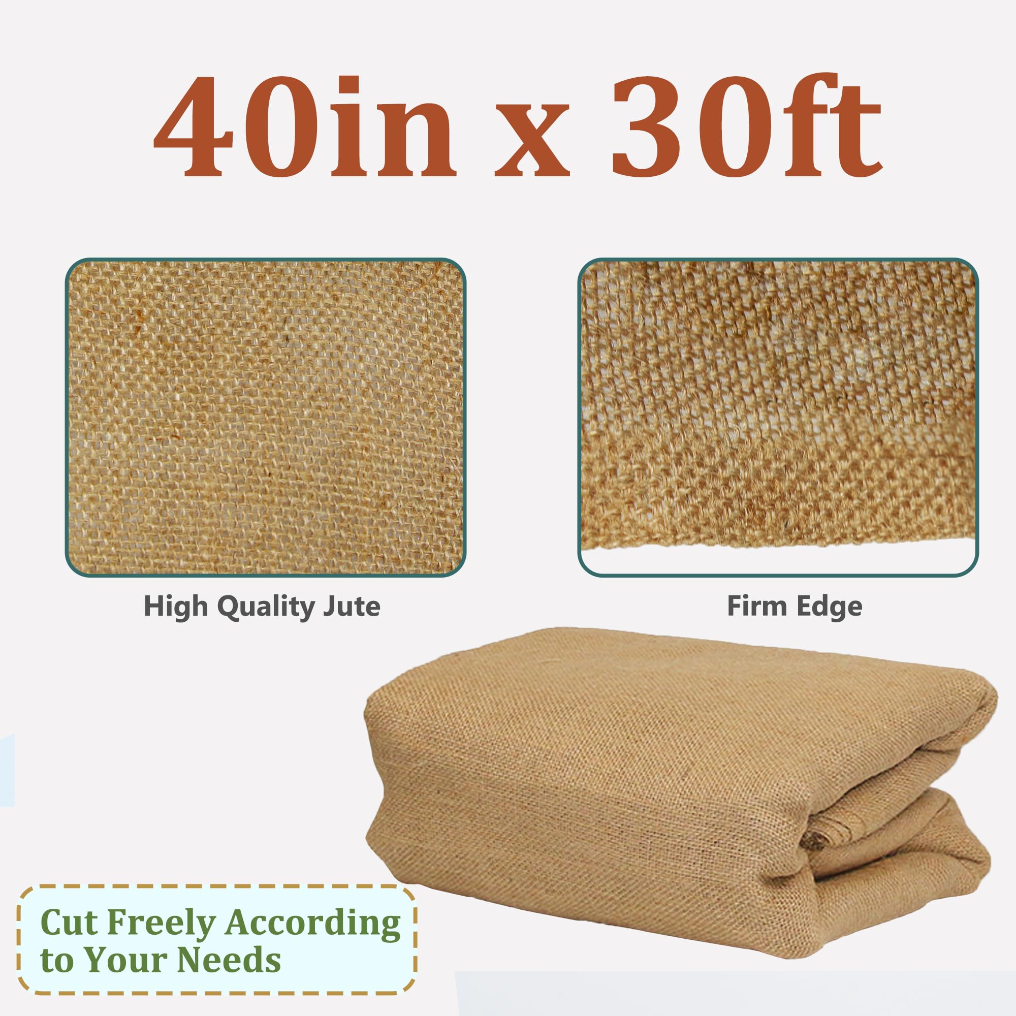 Sunnyglade burlap close-up of jute weave demonstrating breathability and durability
