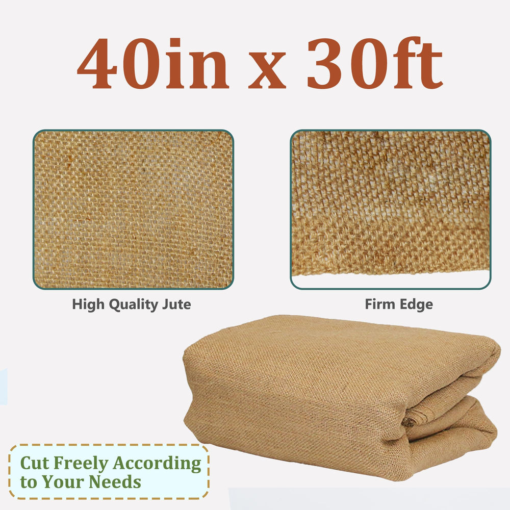 Sunnyglade burlap close-up of jute weave demonstrating breathability and durability