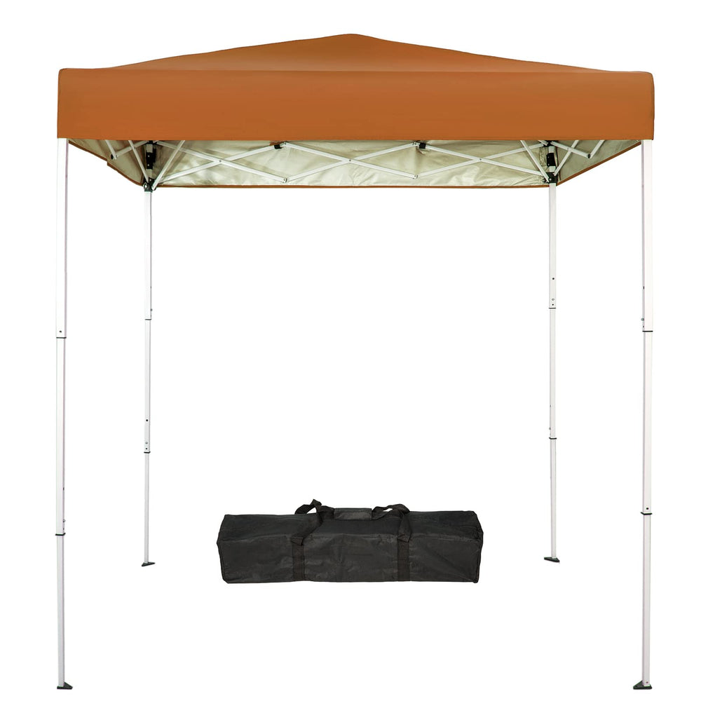 Sunnyglade front view canopy tan showing instant shade benefit