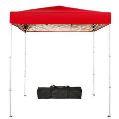 Sunnyglade front view of tan canopy providing quick shade