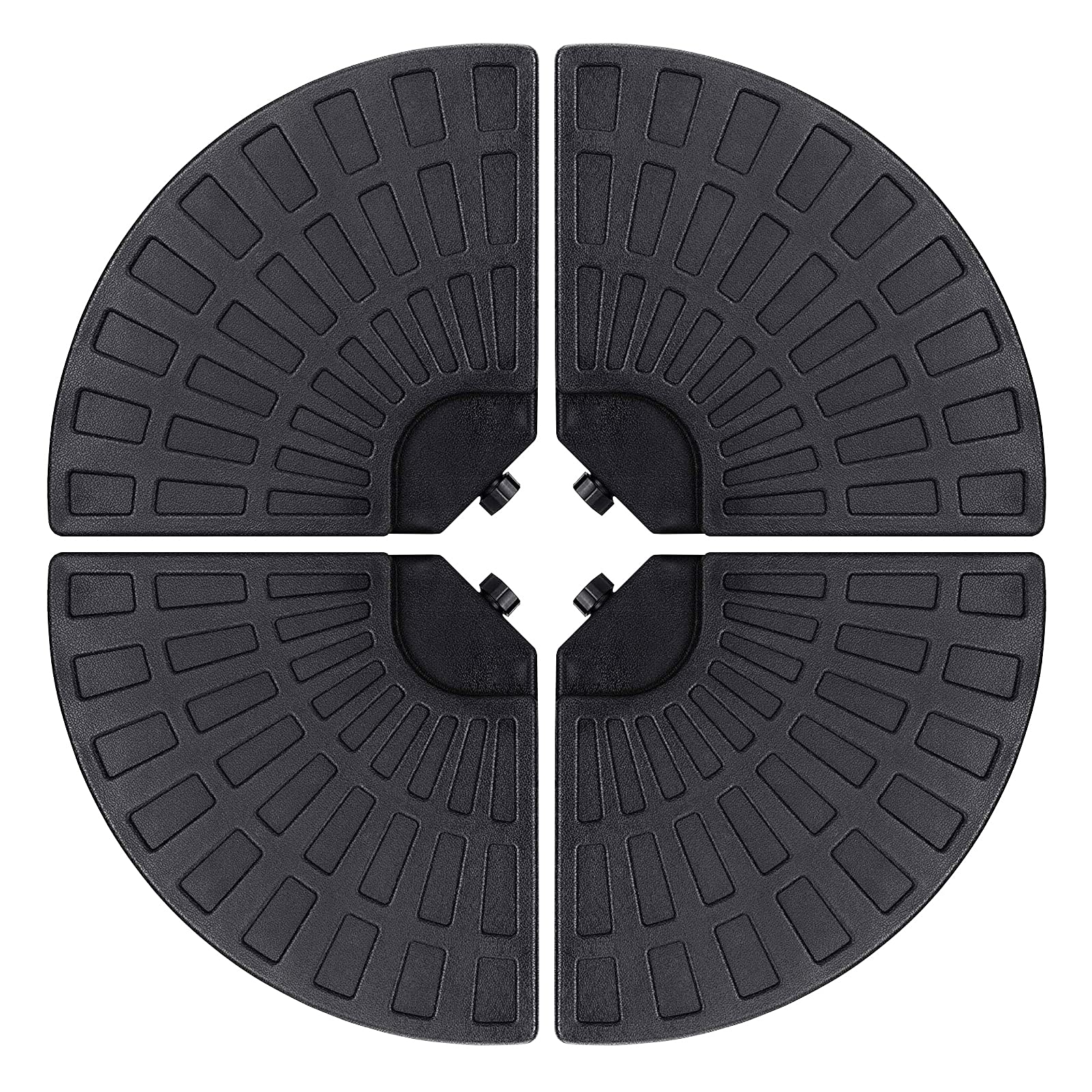 Sunnyglade fan base front view showing stable cross placement and secure hold