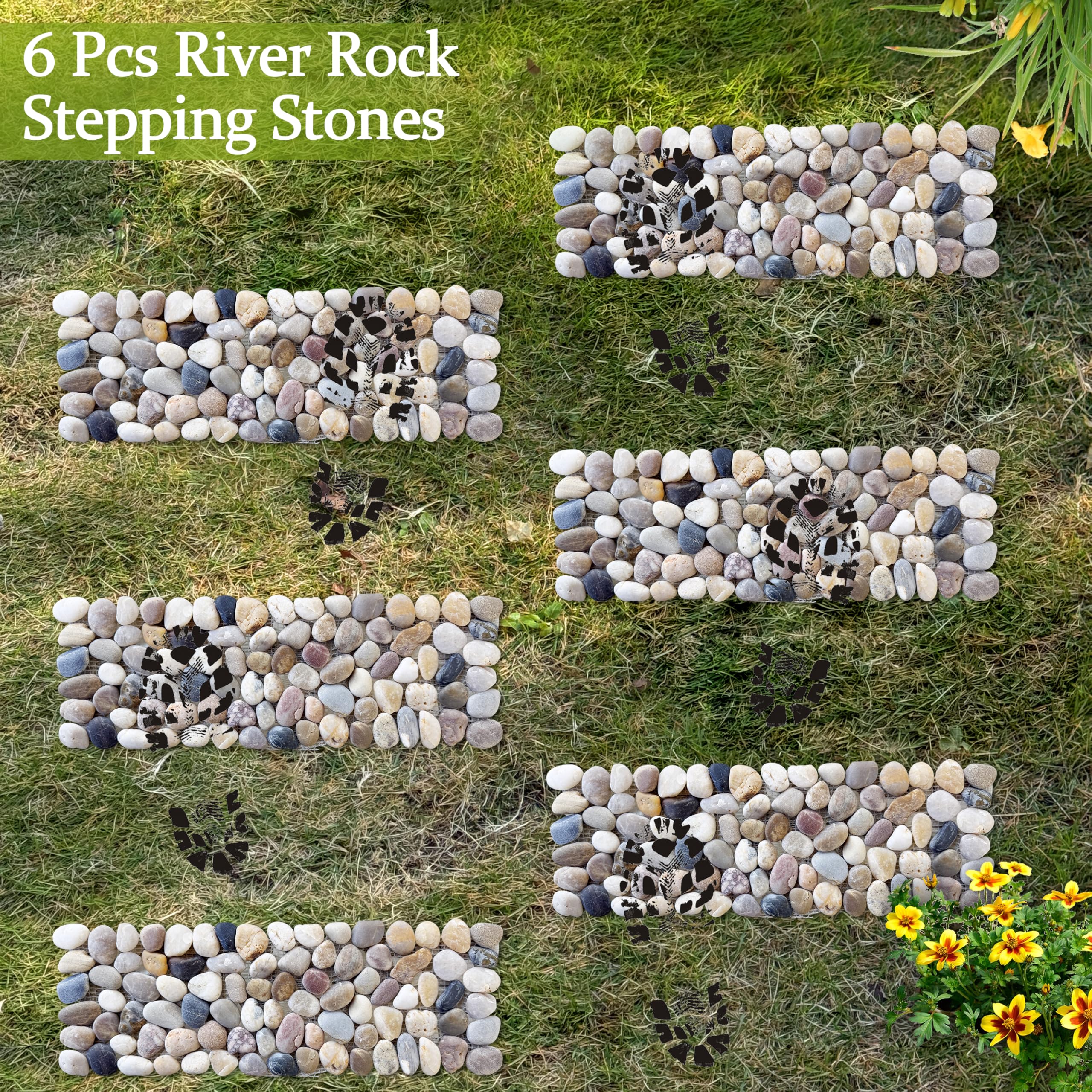 Sunnyglade stones arranged in a garden path illustrating flexible layout options