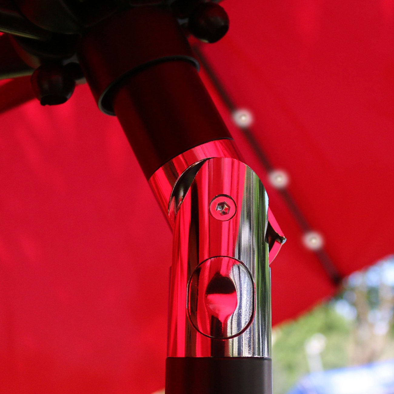 Sunnyglade solar LEDs lit at dusk creating ambient light for outdoor evenings benefit