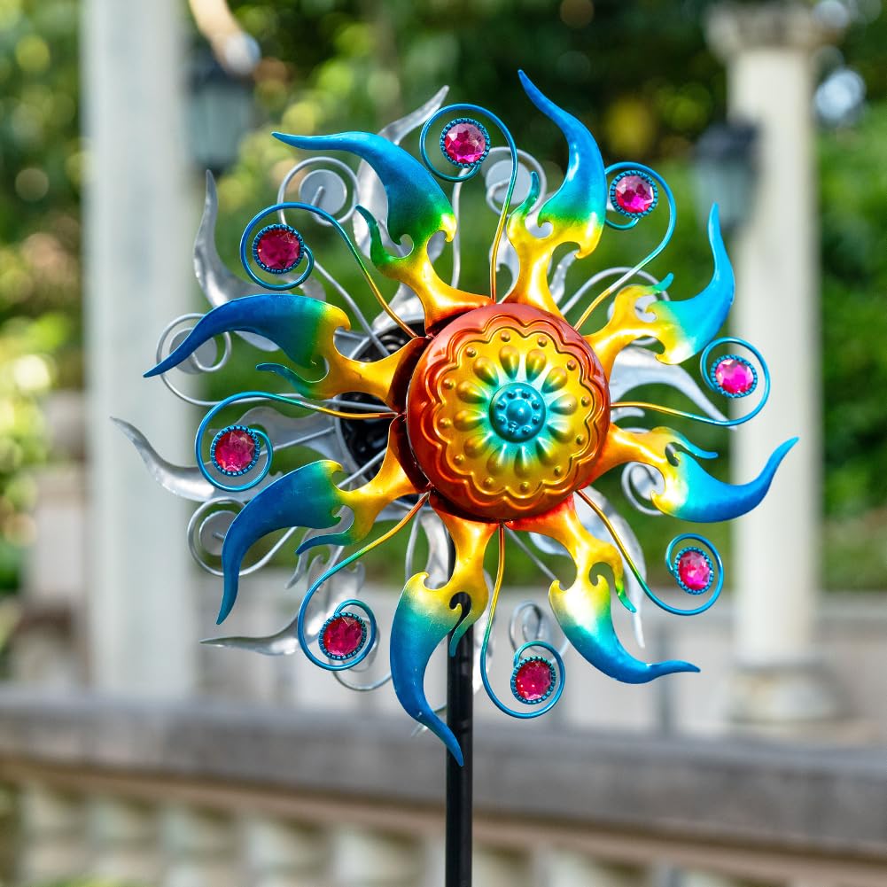 sunnylight rotation motion in breeze illustrating kinetic movement and sparkle