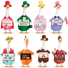 Sunnymove front porch goose dressed for holidays showing cheerful curb appeal