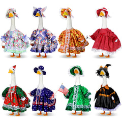 Sunnymove front view of goose wearing holiday outfit for instant curb appeal