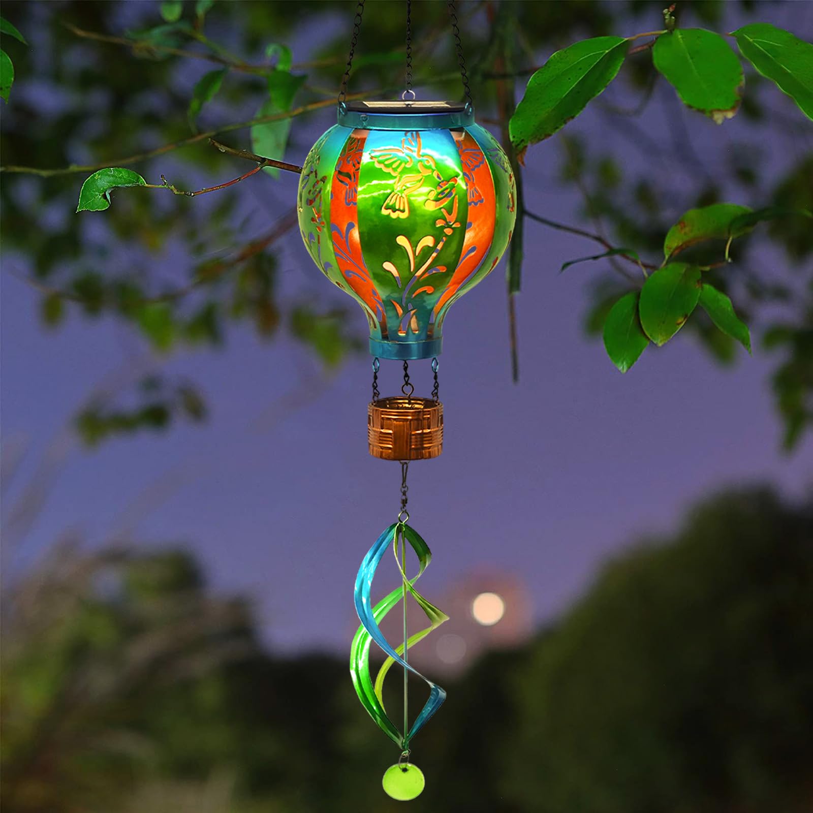 SUNNYPARK flame-effect glowing at night for warm ambiance