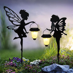 SUNNYPARK front view of two fairy stakes showing overall design and height