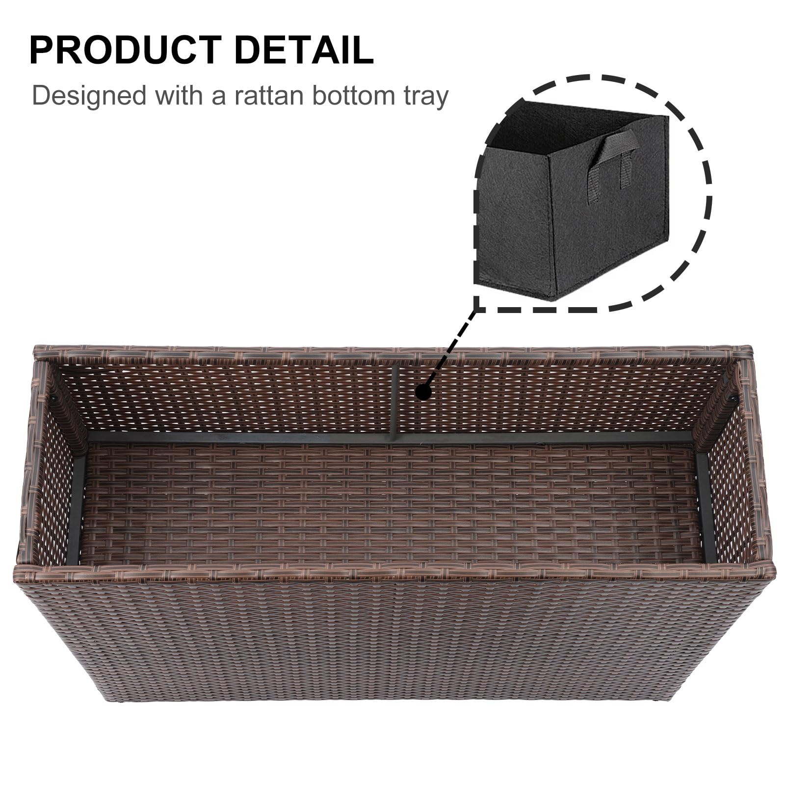 SUNNYPARK planter placed on balcony with plants showing space-saving and aesthetic benefit