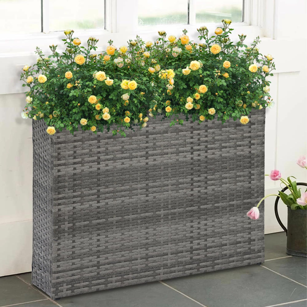 SUNNYPARK closeup of hand‑woven PE rattan texture highlighting durability benefit