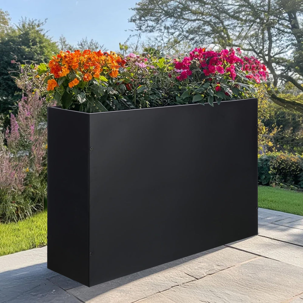 SUNNYPARK planter planted with herbs and vegetables demonstrating productive growing space