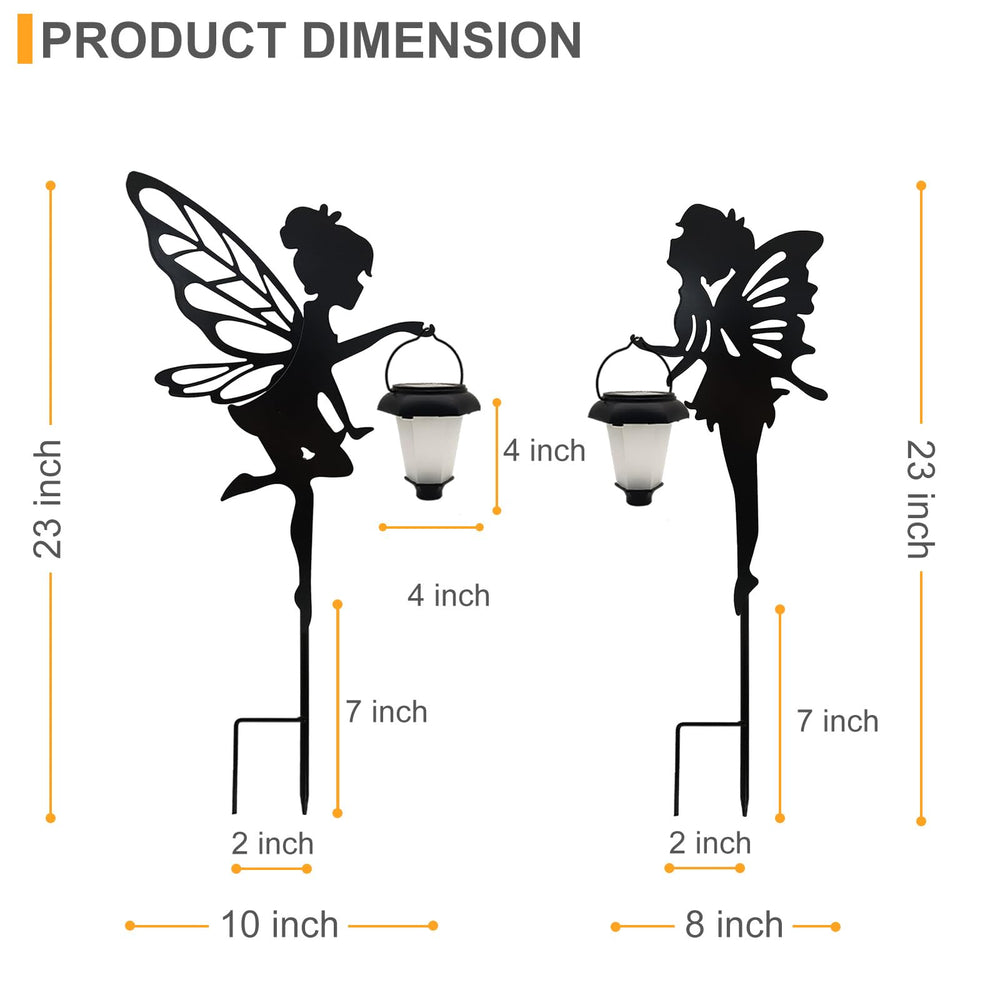SUNNYPARK stake inserted in lawn showing 23-inch scale and placement