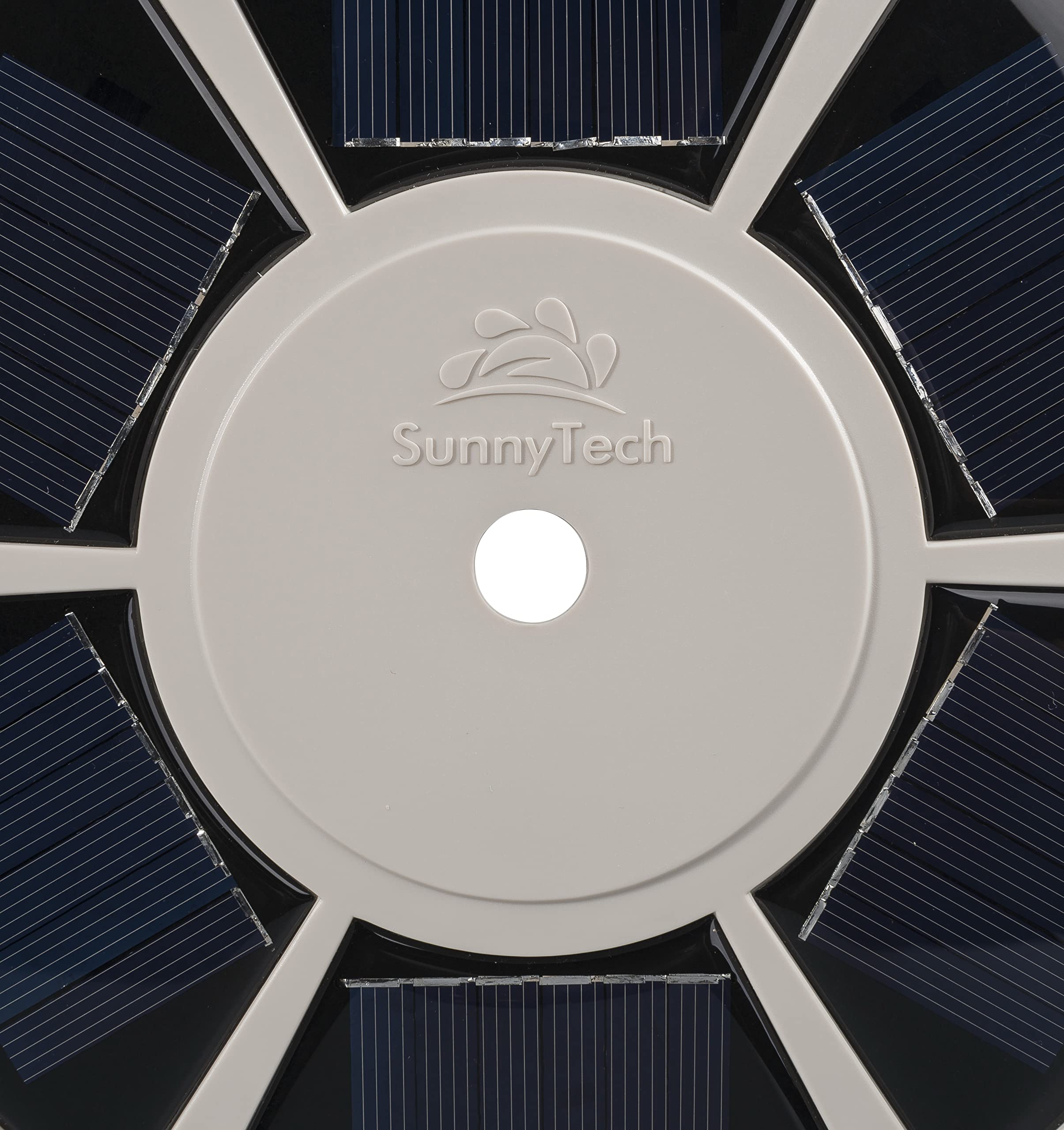 Sunnytech compared with ruler for scale, 8.6 inch diameter clarity and fit guidance