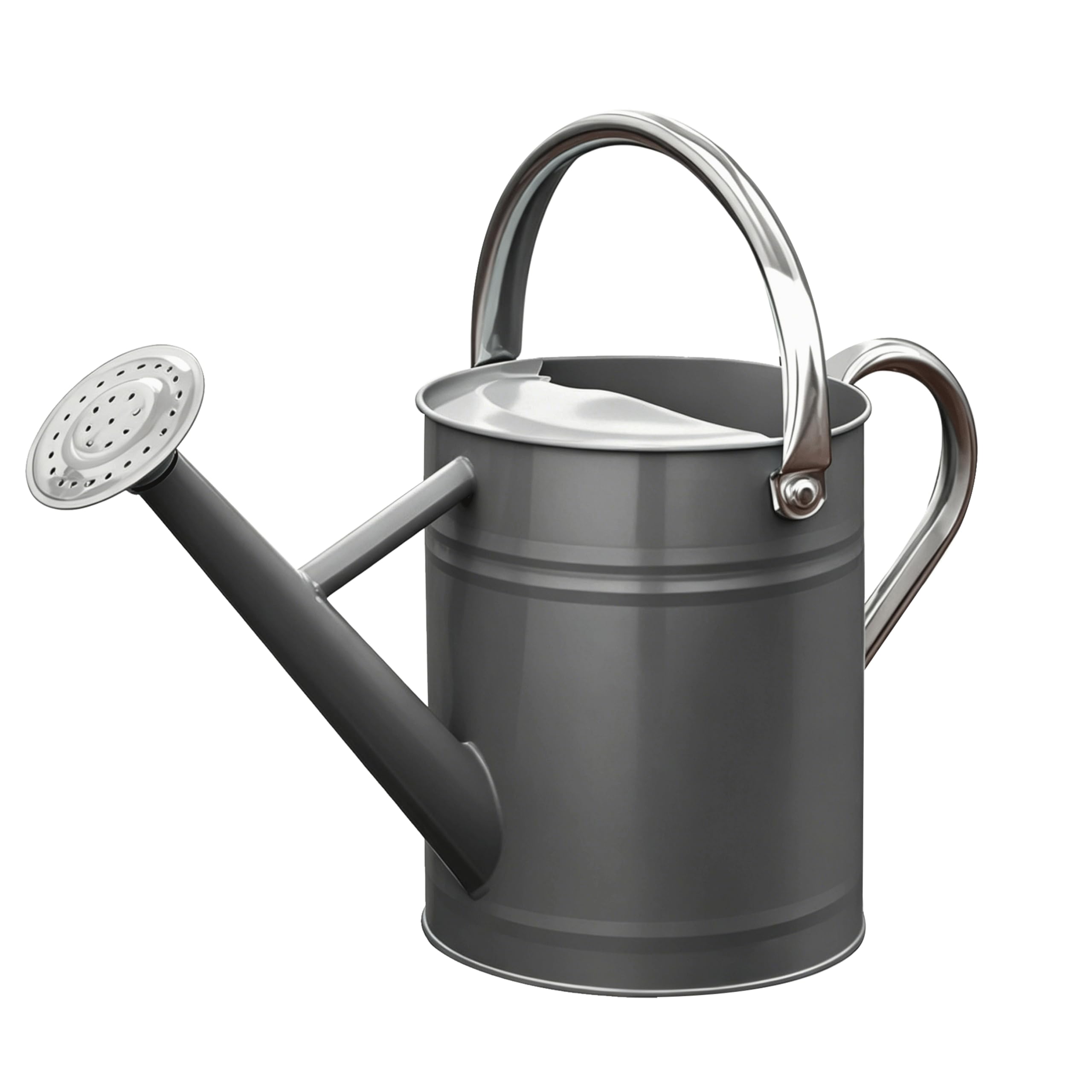 SunnyTong front view gray watering can showing sleek shape and durability