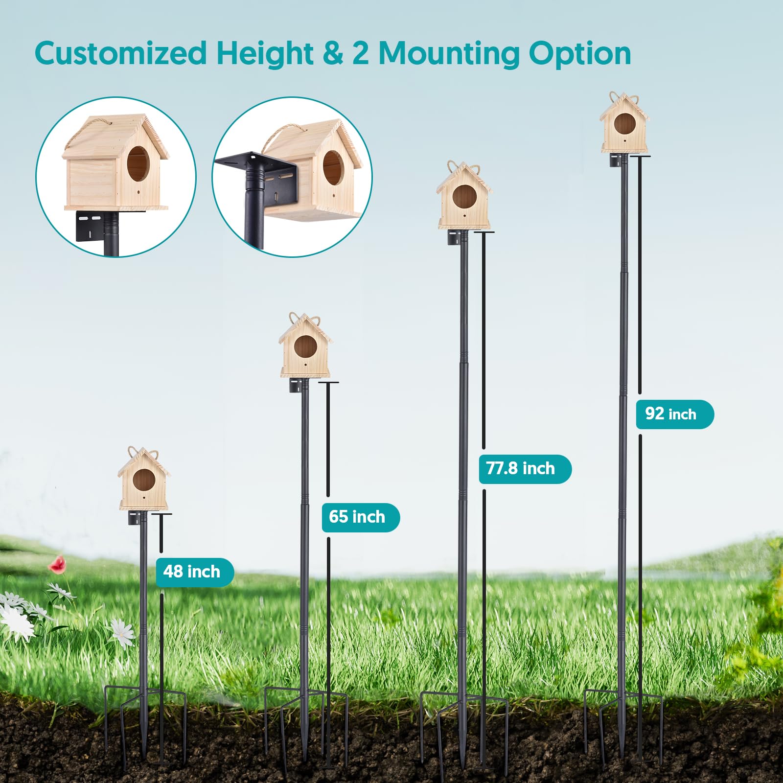 Sunoble five-prong ground stake base showing improved anchoring and wind resistance
