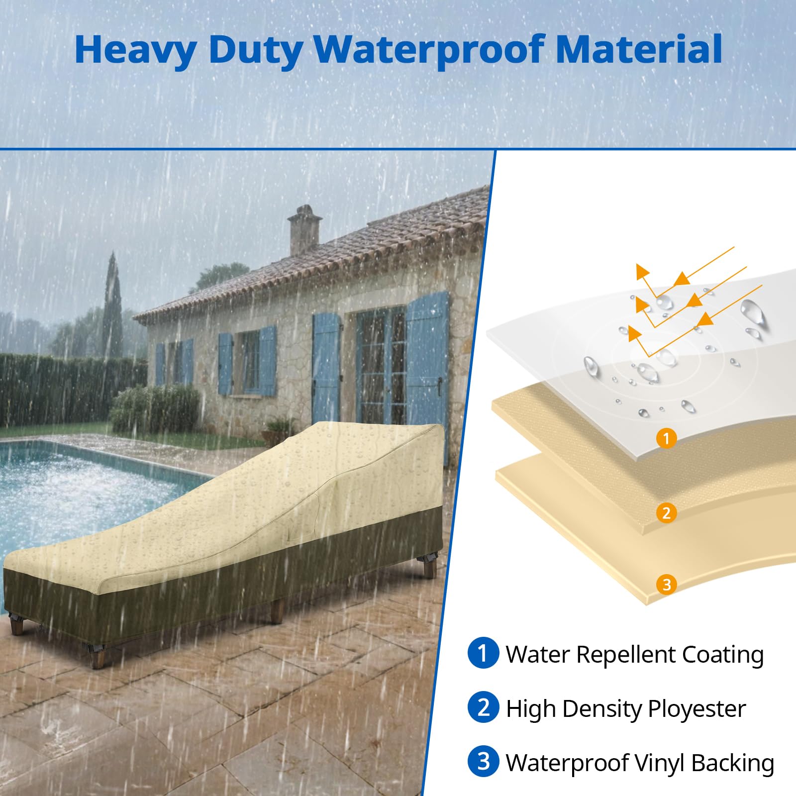 SunPatio adjustable drawstring tightened for a snug protective fit