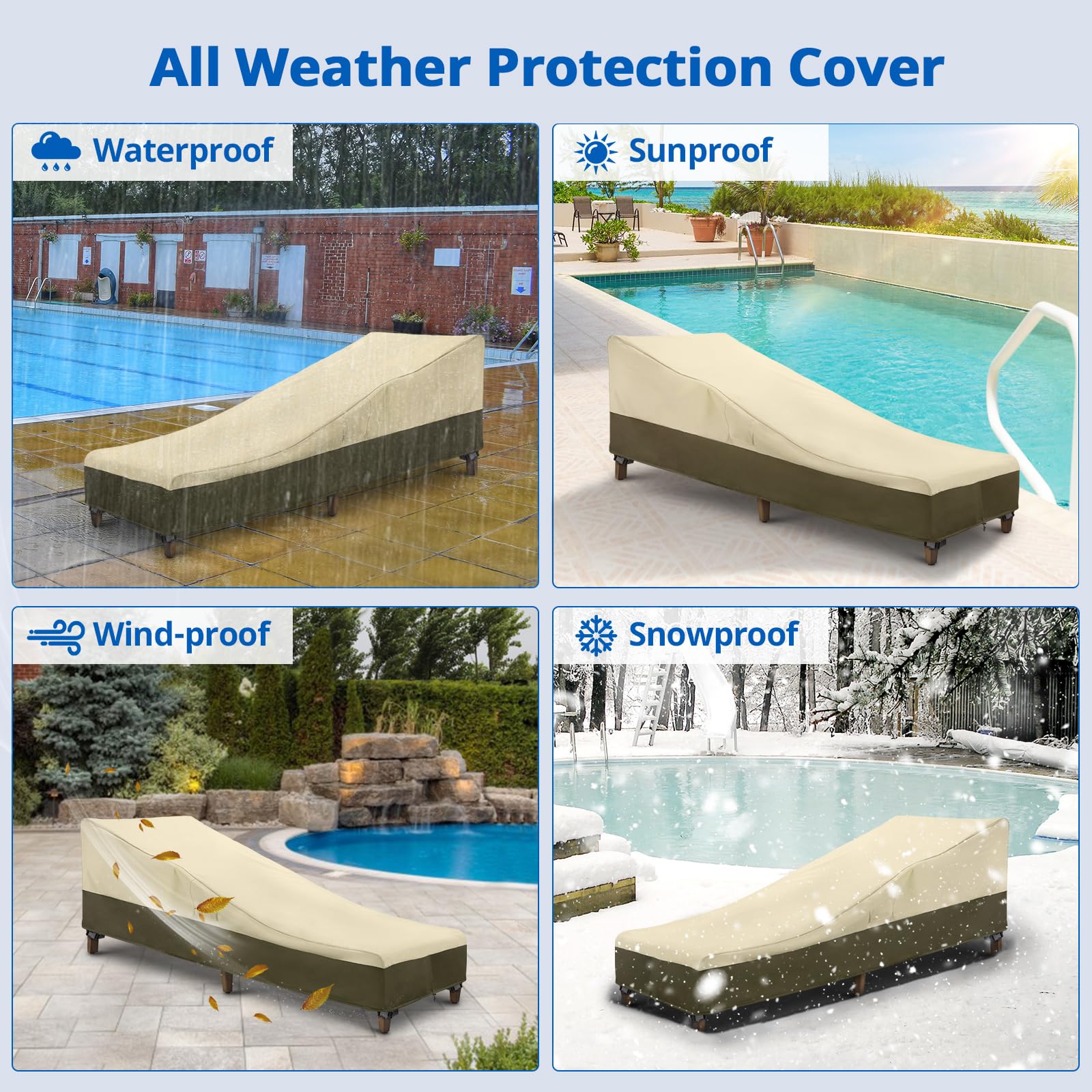SunPatio folded cover stored neatly highlighting easy storage