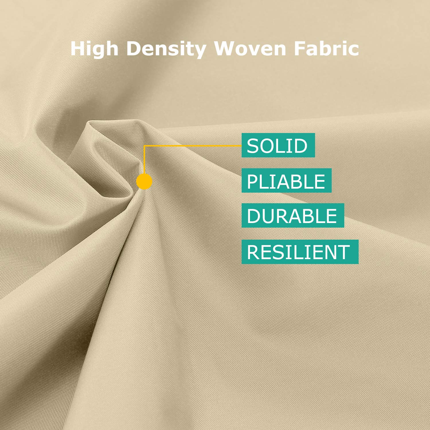 SunPatio beige fabric texture closeup indicating durable material