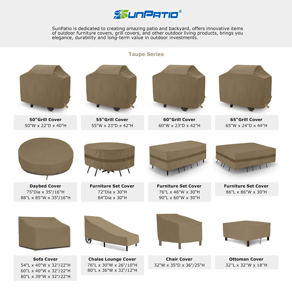 SunPatio water beading on cover demonstrating waterproofing