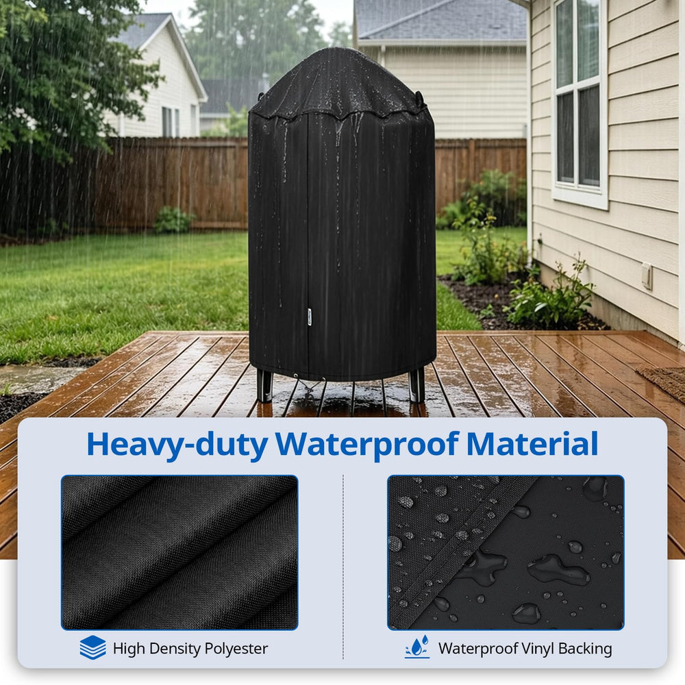 SunPatio adjustable drawstring at base providing wind-resistant secure fit