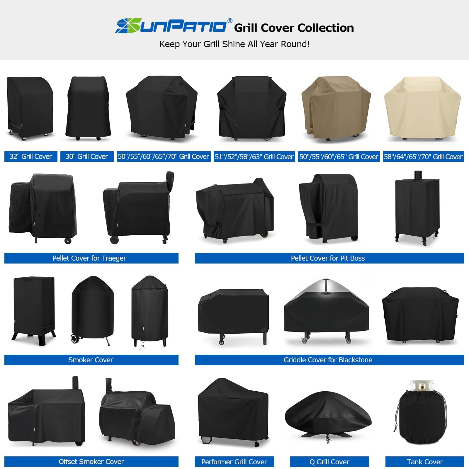 SunPatio folded cover compact for storage saving space
