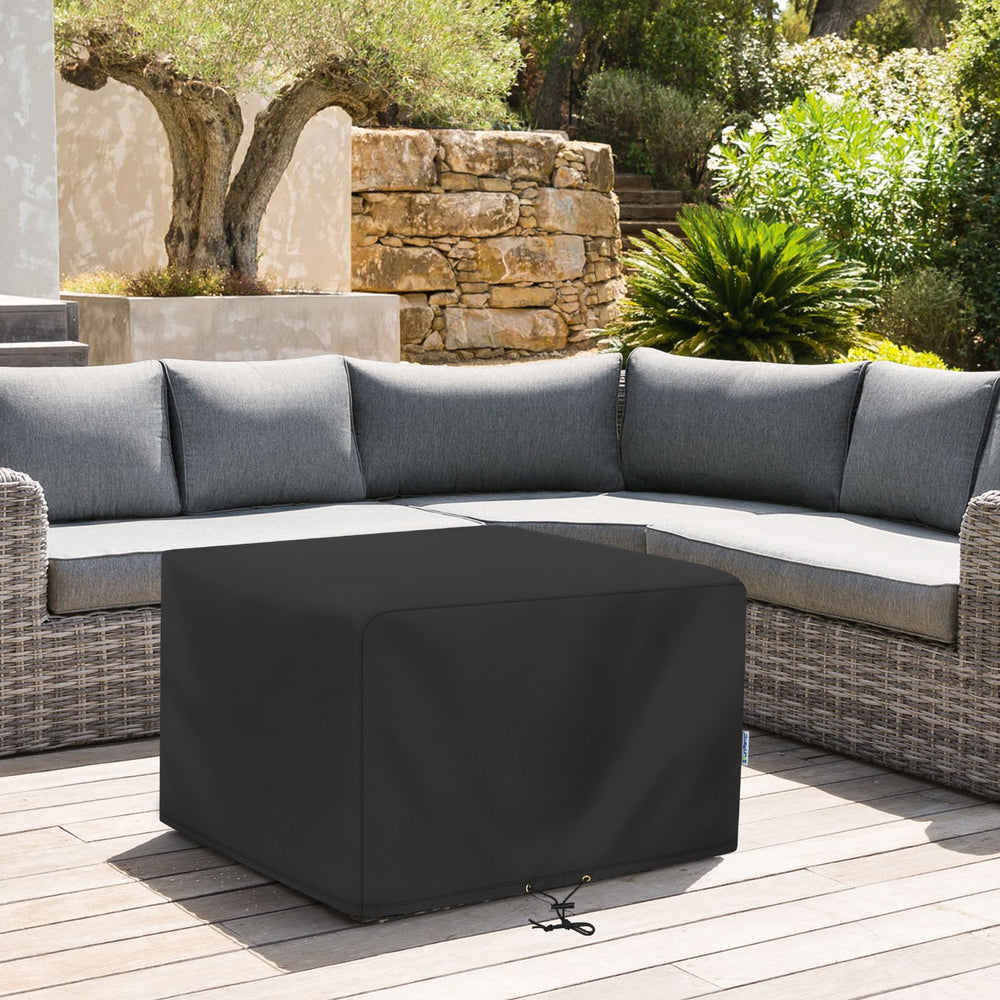 SunPatio folded cover ready for storage saving space and prolonging life