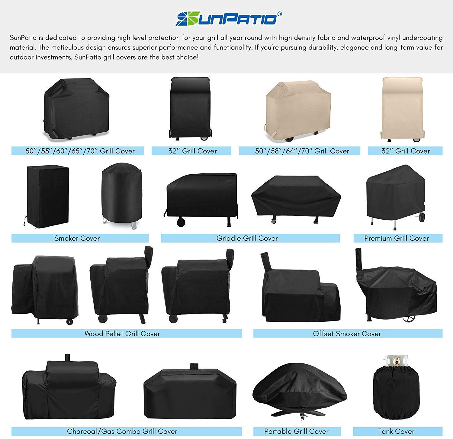 SunPatio outdoor lifestyle scene keeps grill clean and protected