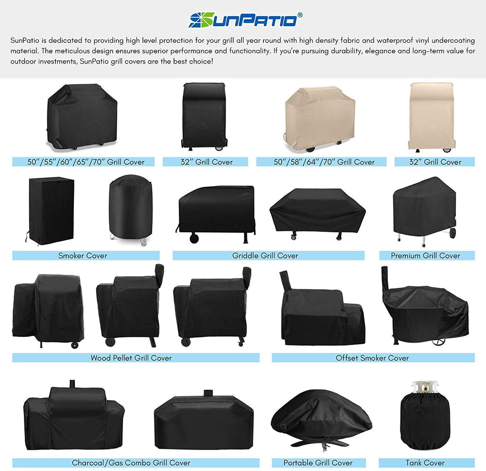 SunPatio outdoor lifestyle scene keeps grill clean and protected