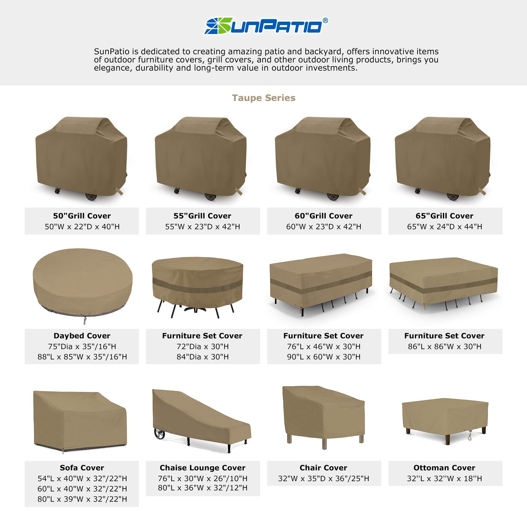 SunPatio lifestyle patio setting showing covered daybed protection