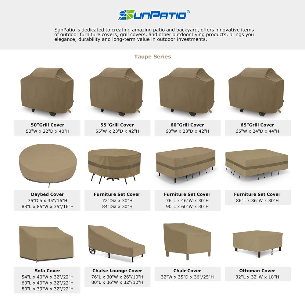 SunPatio lifestyle patio setting showing covered daybed protection