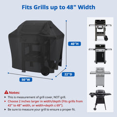 SunPatio side view showing adjustable strap securing cover in wind