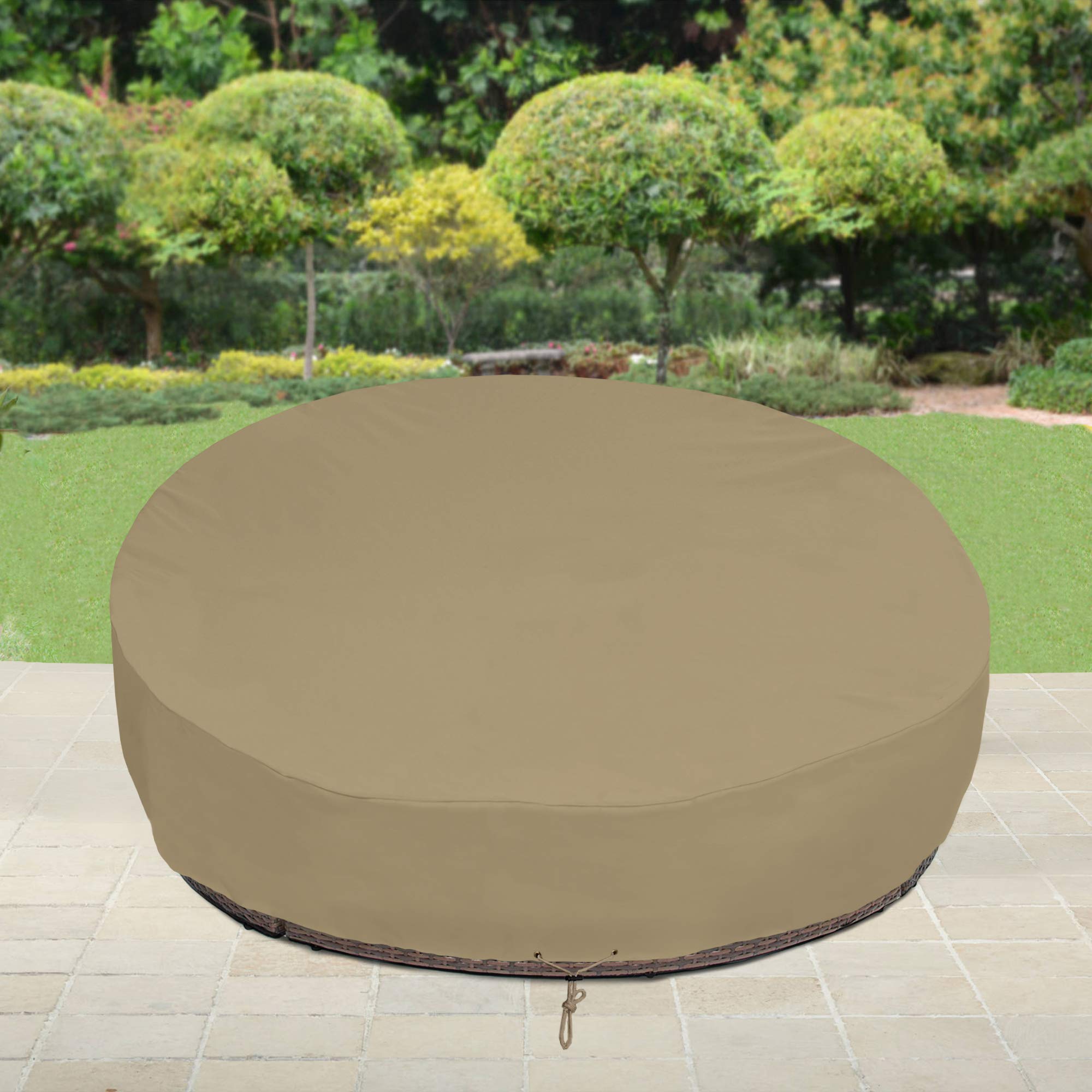 SunPatio folded cover compact for easy storage and transport